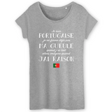 Je suis Portugaise je ne ferme pas ma gueule - T-shirt femme coton bio - imprimé fr - Ici & Là - T-shirts & Souvenirs de chez toi