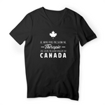 Je n'ai pas besoin de thérapie j'Ai juste besoin d'aller au Canada - T-shirt unisexe Col V - Impression FR - Ici & Là - T-shirts & Souvenirs de chez toi