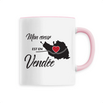 Mon Coeur est en Vendée - Mug Tasse Café d - Imprimé FR - Ici & Là - T-shirts & Souvenirs de chez toi