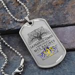 Collier et médaille militaire RACINES® Franc-comtoises cadeau pour Franc-Comtois - Bijouterie
