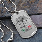 De Racines Italiennes - Collier et medaille militaire cadeau pour homme Italien - Bijouterie