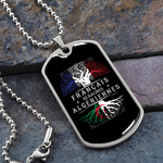 Racines Algériennes - Collier et médaille pendentif militaire cadeau pour Algérien - Bijouterie