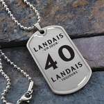 Landais un jour Landais toujours 40 - Collier et médaille militaire cadeau pour un Landais - Bijouterie