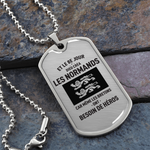 8e jour Normand - Collier et médaille pendentif militaire cadeau humour pour Normand - Bijouterie