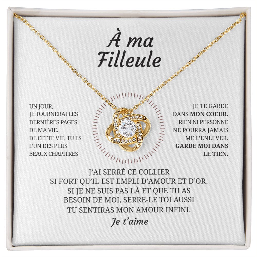Collier pendentif PIERRE DE L'INFINI® + Carte - Cadeau pour sa filleul