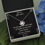 Collier bijou pierre de l'infini avec message personnalisé italien - Bijouterie