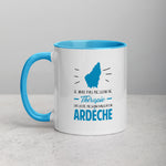 Thérapie Ardèche - Mug Couleur intérieure bleu - Ici & Là - T-shirts & Souvenirs de chez toi