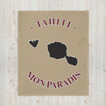 Plaid Tahiti Mon paradis - Jetée de canapé couverture 130 x 150 cm