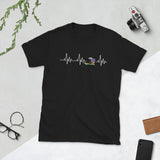 T-shirt Haïti battement de coeur pour Haïti Carte et Drapeau d'Haïti