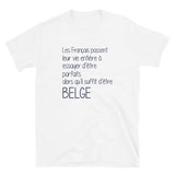 Belge il suffit Perfection - T-shirt humour Belgique Wallonie Humour