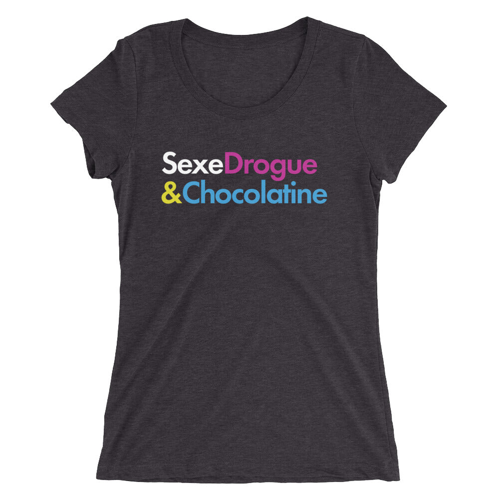 Sexe, Drogue & Chocolatine - T-shirt femme manches courtes ajusté - To |  Ici & Là - T-shirts & Souvenirs de chez toi