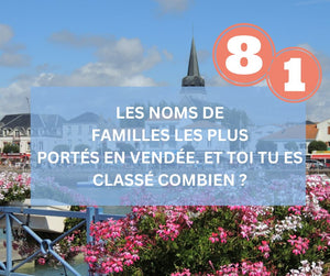 Les noms de familles vendéens les plus portés en Vendée