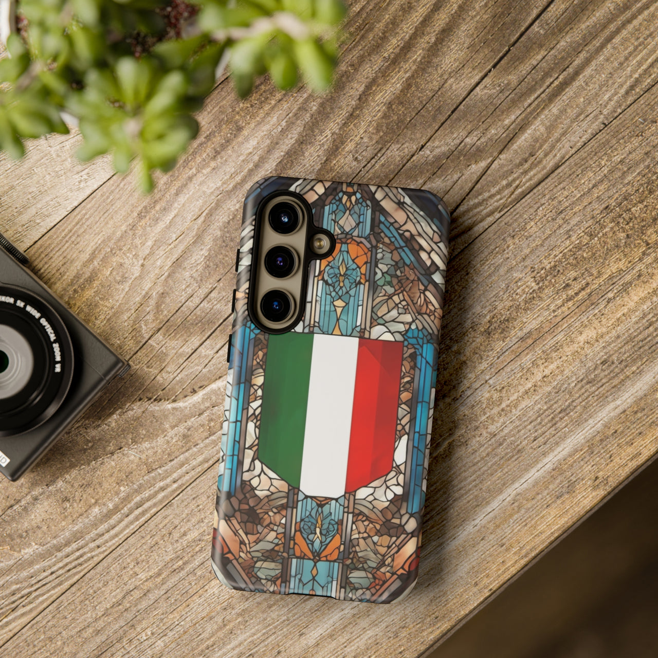 Coque Rigide iPhone - Blason italien et vitrail - Italie