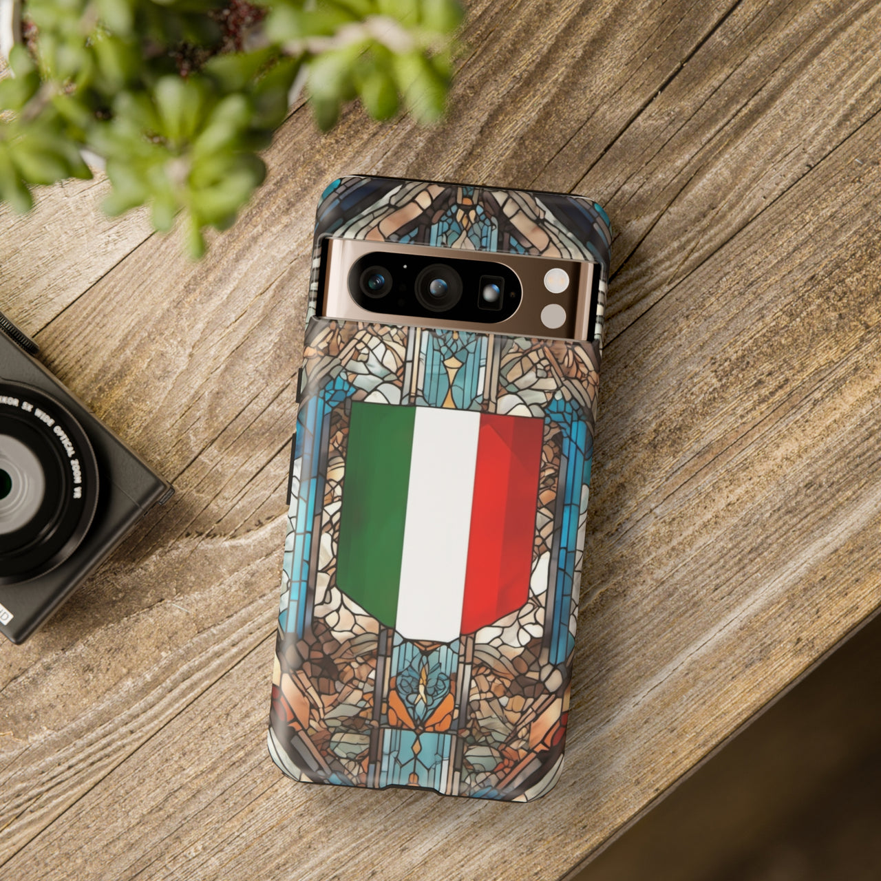 Coque Rigide iPhone - Blason italien et vitrail - Italie