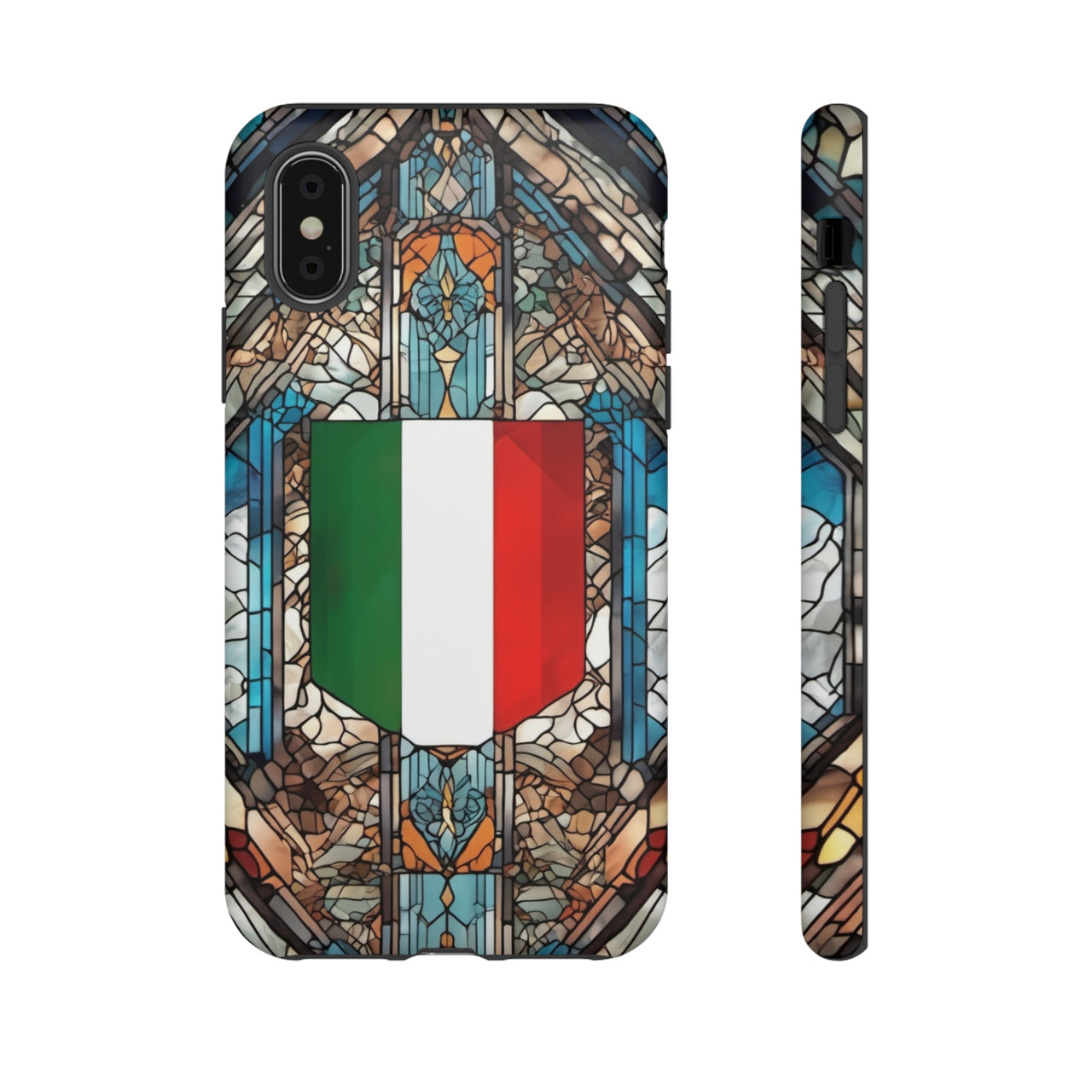 Coque Rigide iPhone - Blason italien et vitrail - Italie