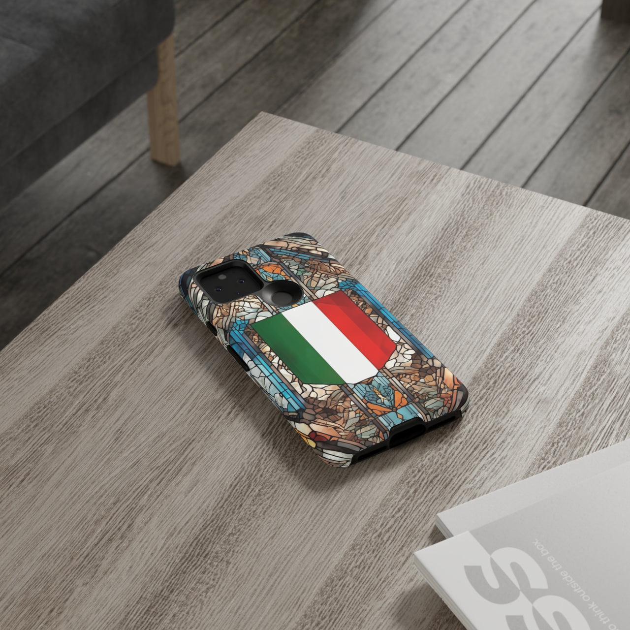 Coque Rigide iPhone - Blason italien et vitrail - Italie