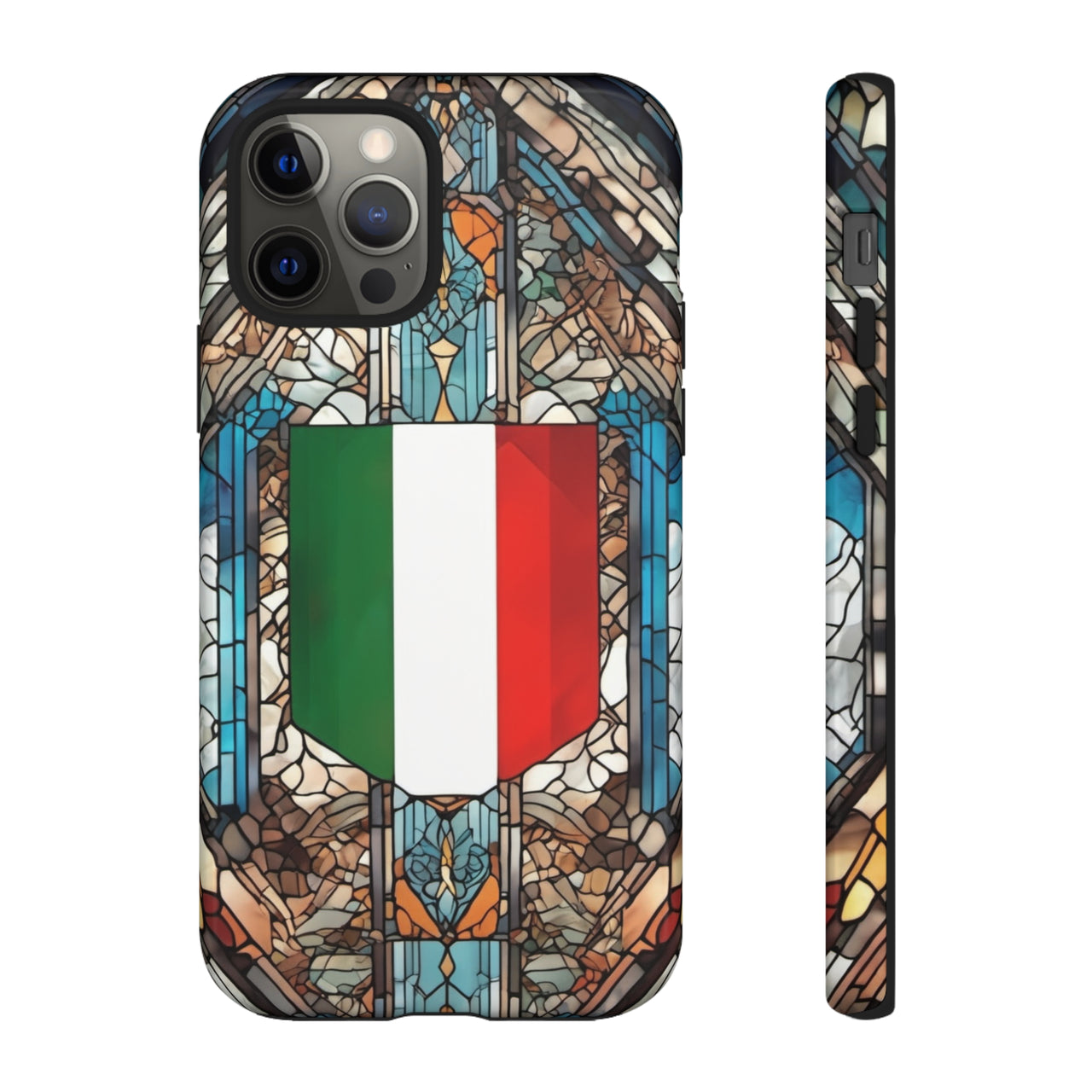 Coque Rigide iPhone - Blason italien et vitrail - Italie