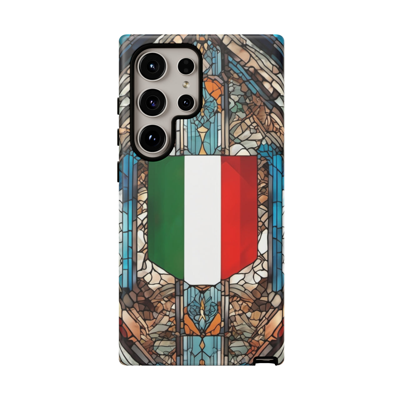 Coque Rigide iPhone - Blason italien et vitrail - Italie