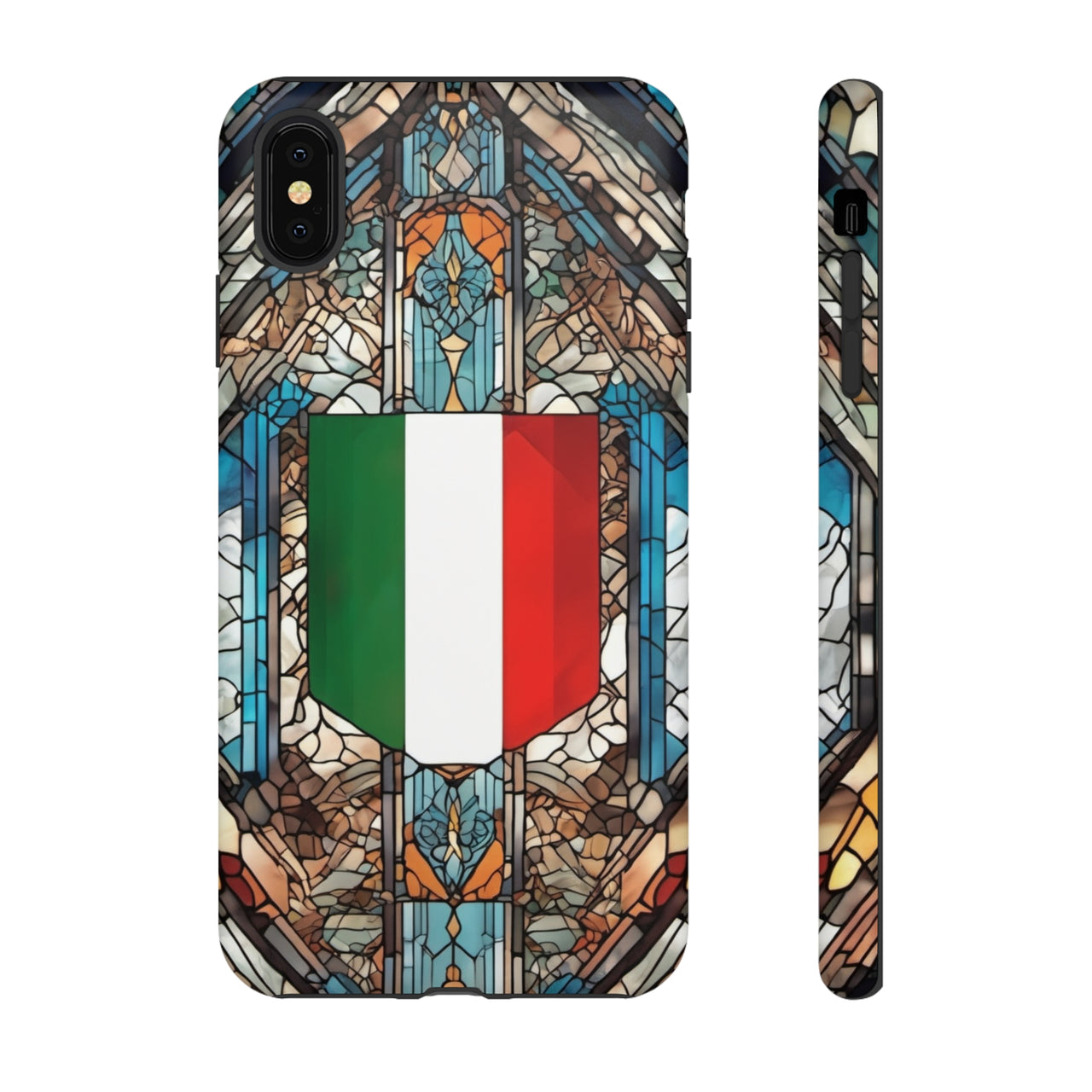 Coque Rigide iPhone - Blason italien et vitrail - Italie