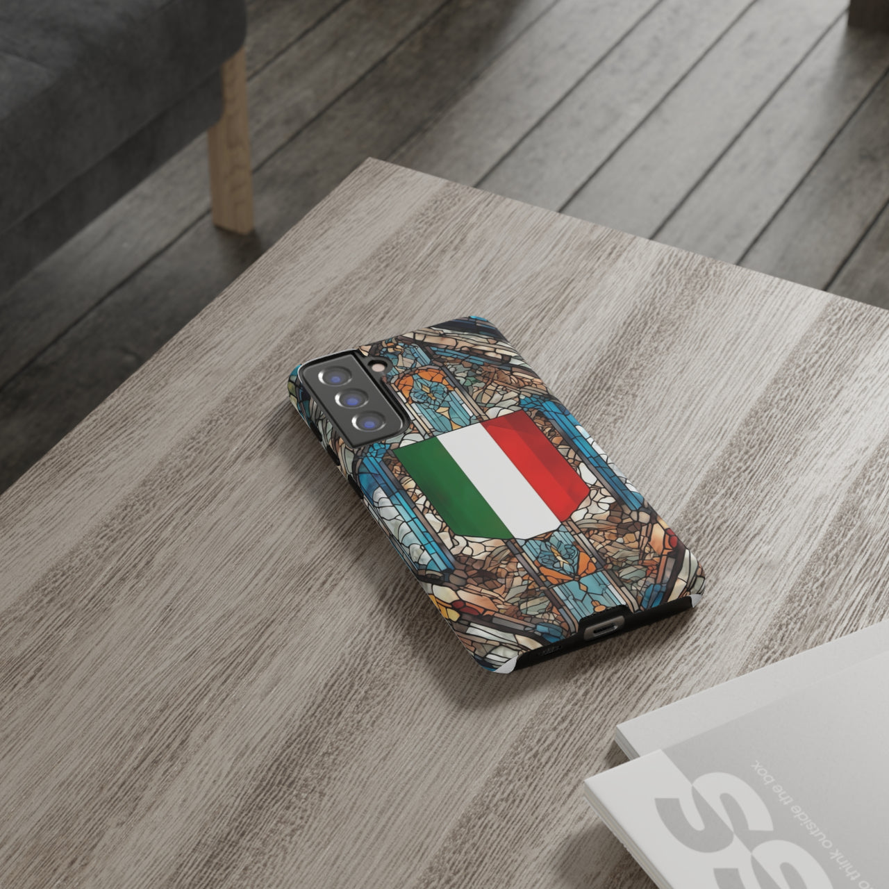 Coque Rigide iPhone - Blason italien et vitrail - Italie