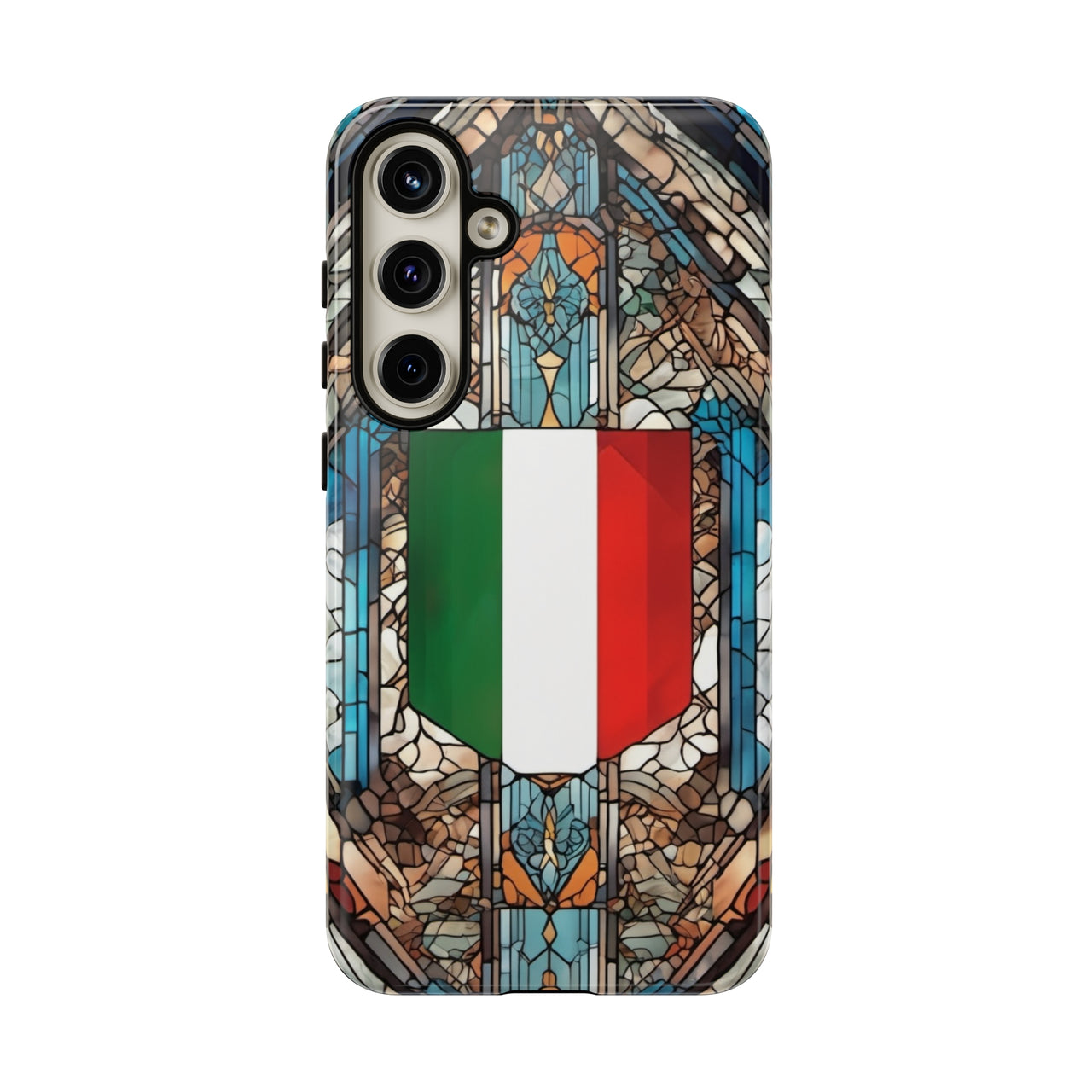 Coque Rigide iPhone - Blason italien et vitrail - Italie