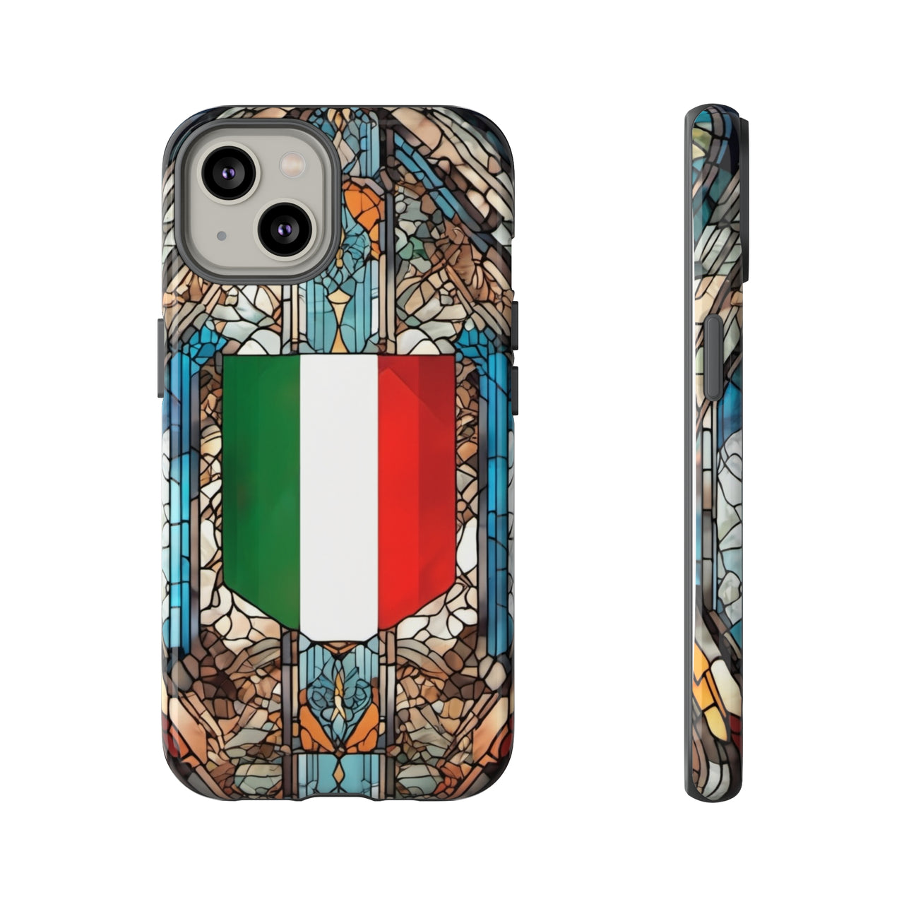 Coque Rigide iPhone - Blason italien et vitrail - Italie