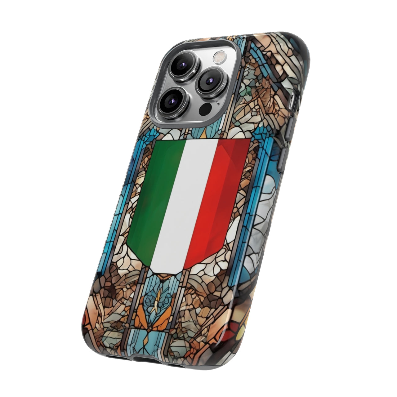 Coque Rigide iPhone - Blason italien et vitrail - Italie