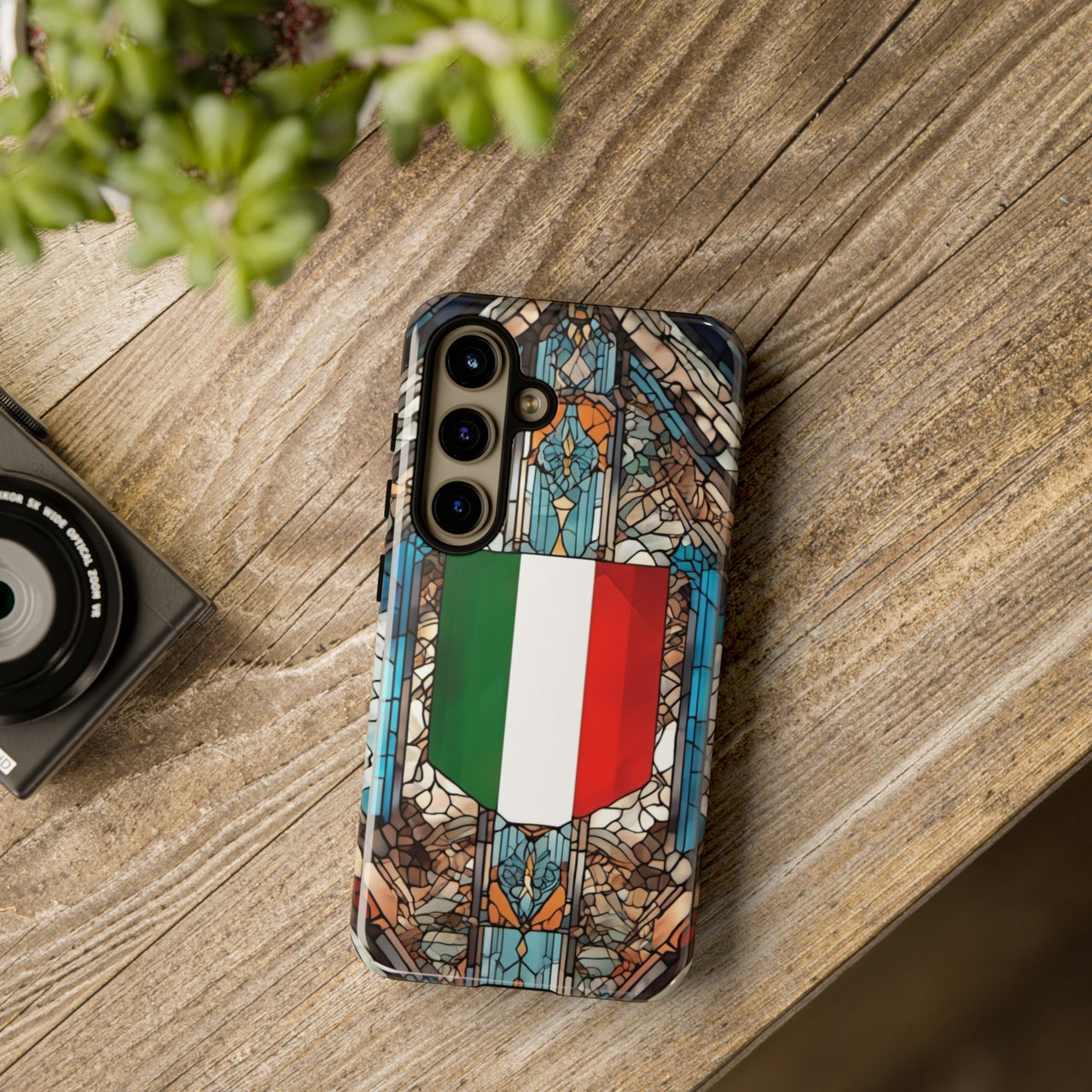 Coque Rigide iPhone - Blason italien et vitrail - Italie