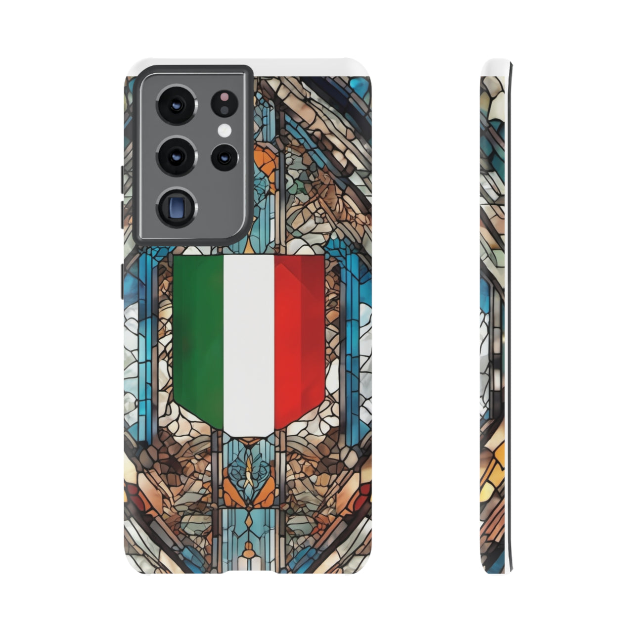 Coque Rigide iPhone - Blason italien et vitrail - Italie