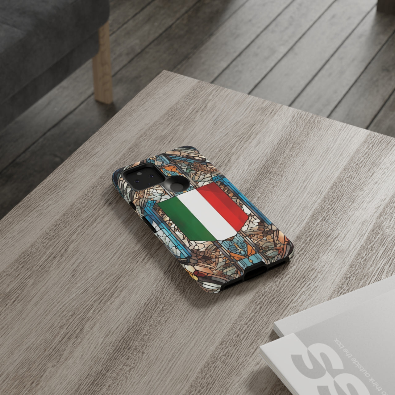 Coque Rigide iPhone - Blason italien et vitrail - Italie