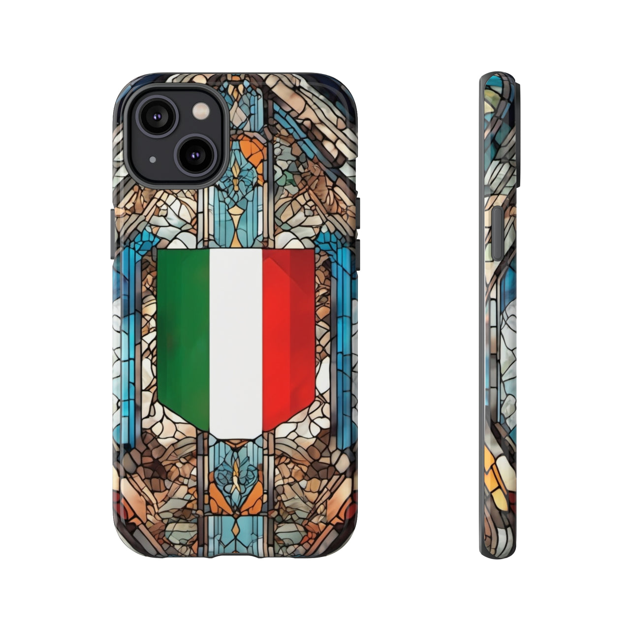 Coque Rigide iPhone - Blason italien et vitrail - Italie