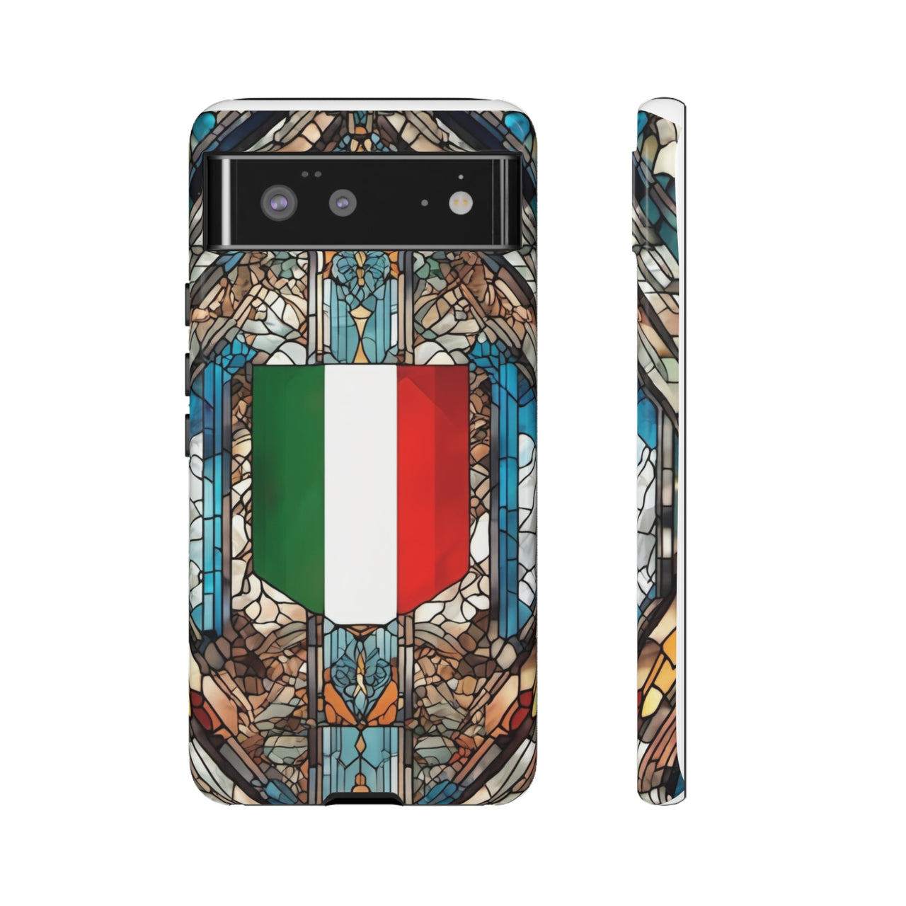 Coque Rigide iPhone - Blason italien et vitrail - Italie