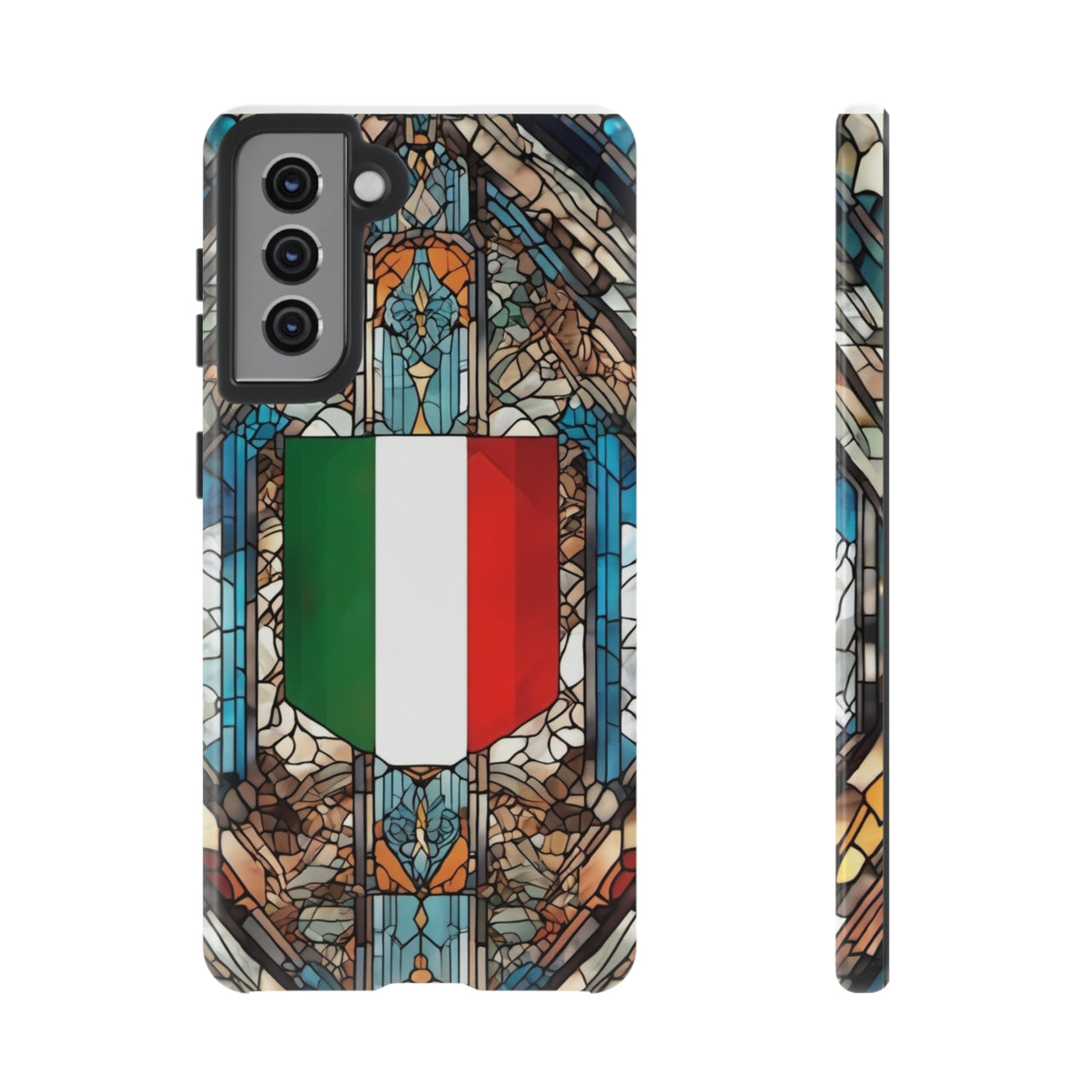 Coque Rigide iPhone - Blason italien et vitrail - Italie