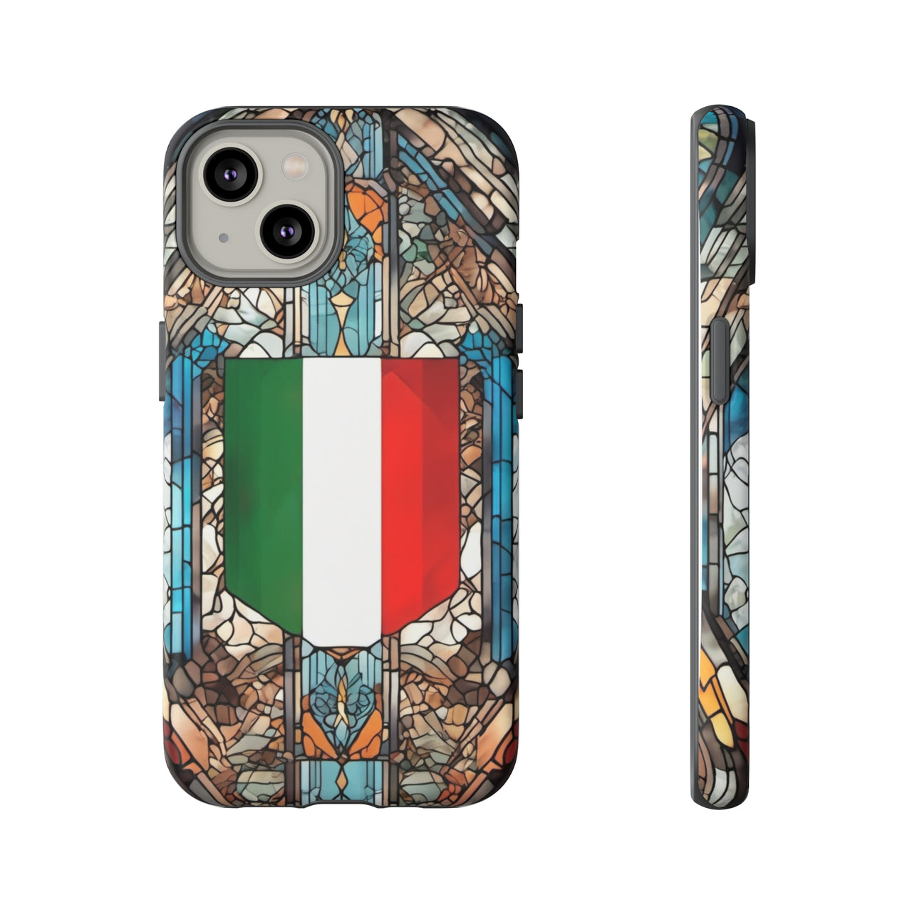 Coque Rigide iPhone - Blason italien et vitrail - Italie