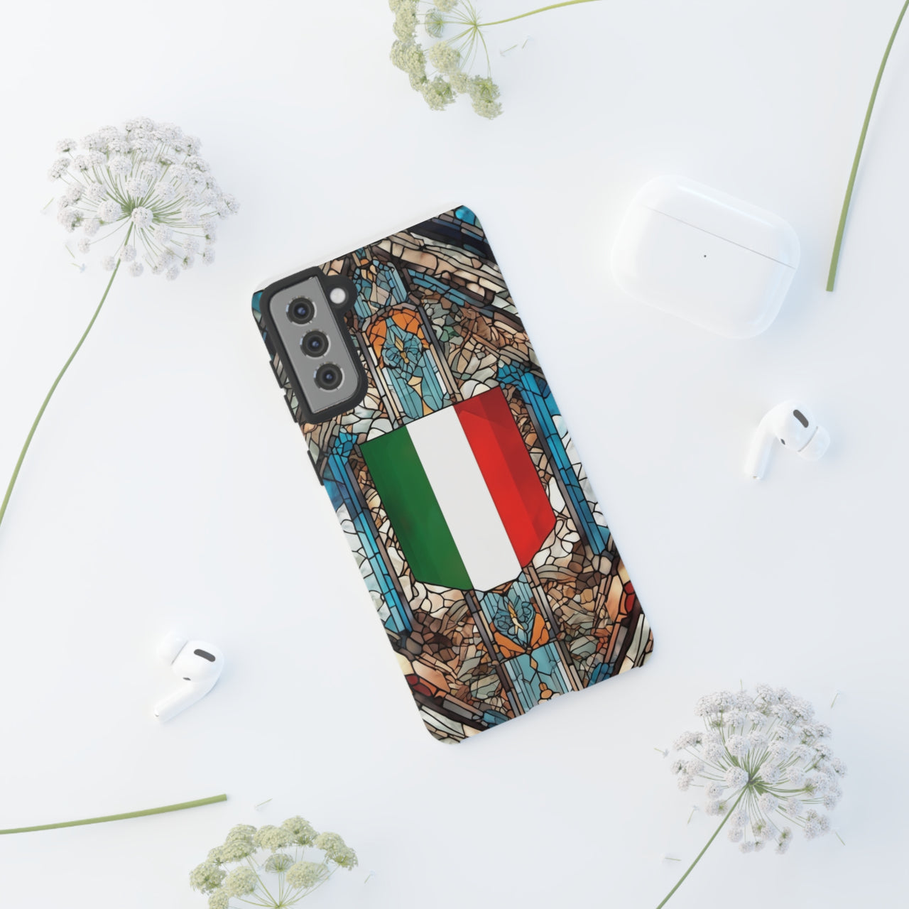 Coque Rigide iPhone - Blason italien et vitrail - Italie