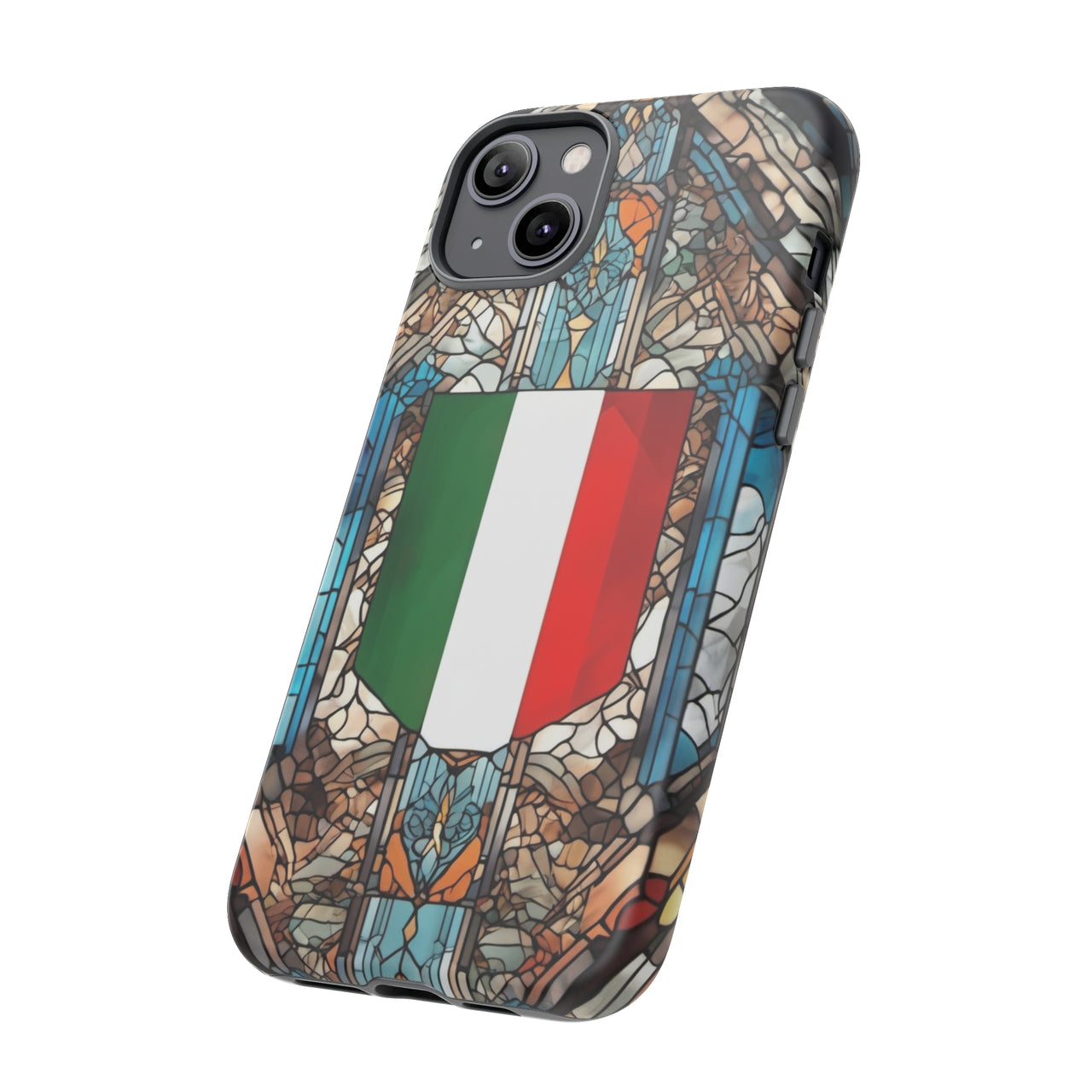 Coque Rigide iPhone - Blason italien et vitrail - Italie