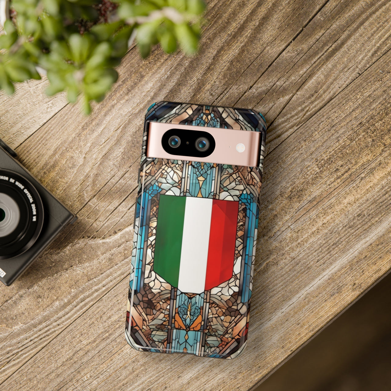 Coque Rigide iPhone - Blason italien et vitrail - Italie