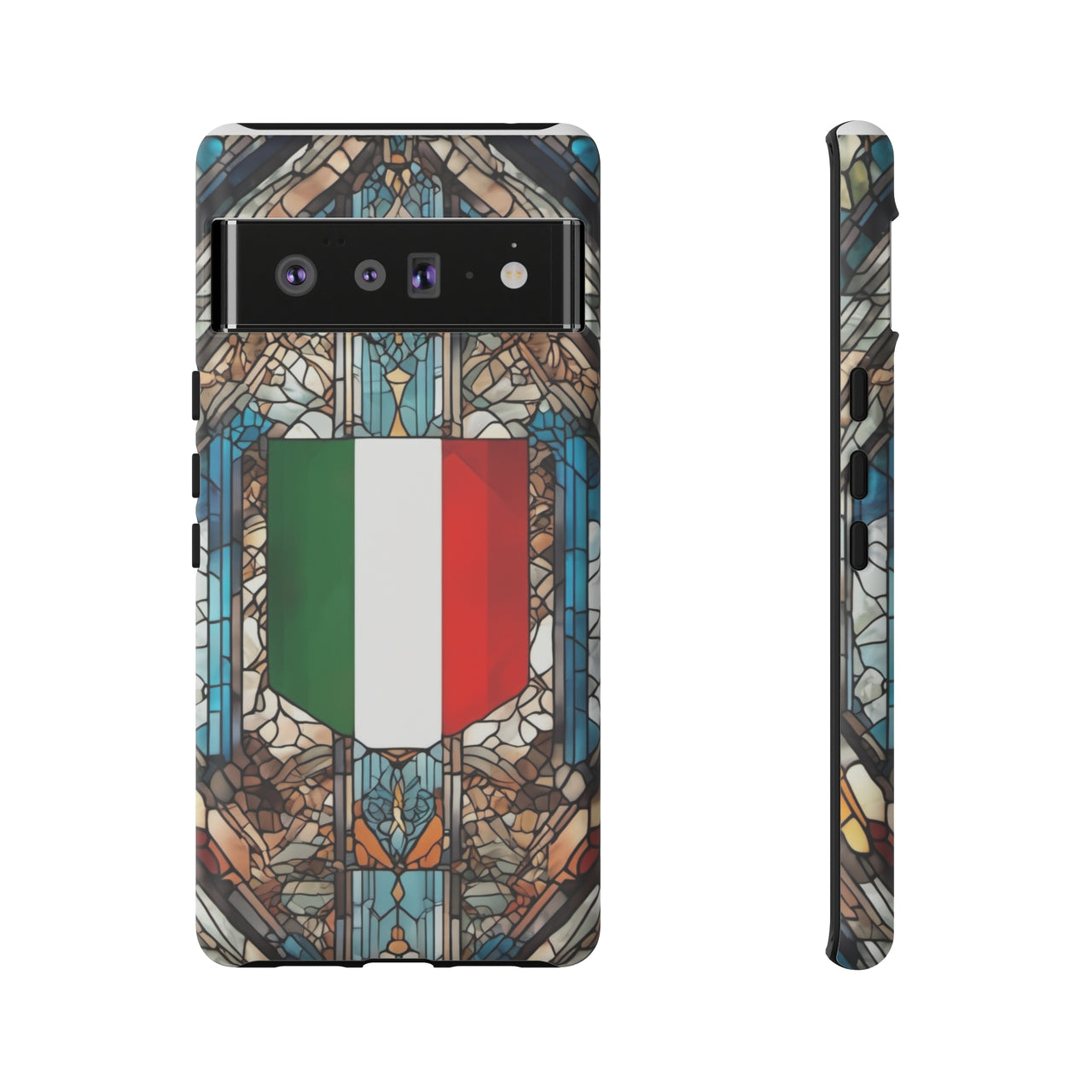 Coque Rigide iPhone - Blason italien et vitrail - Italie