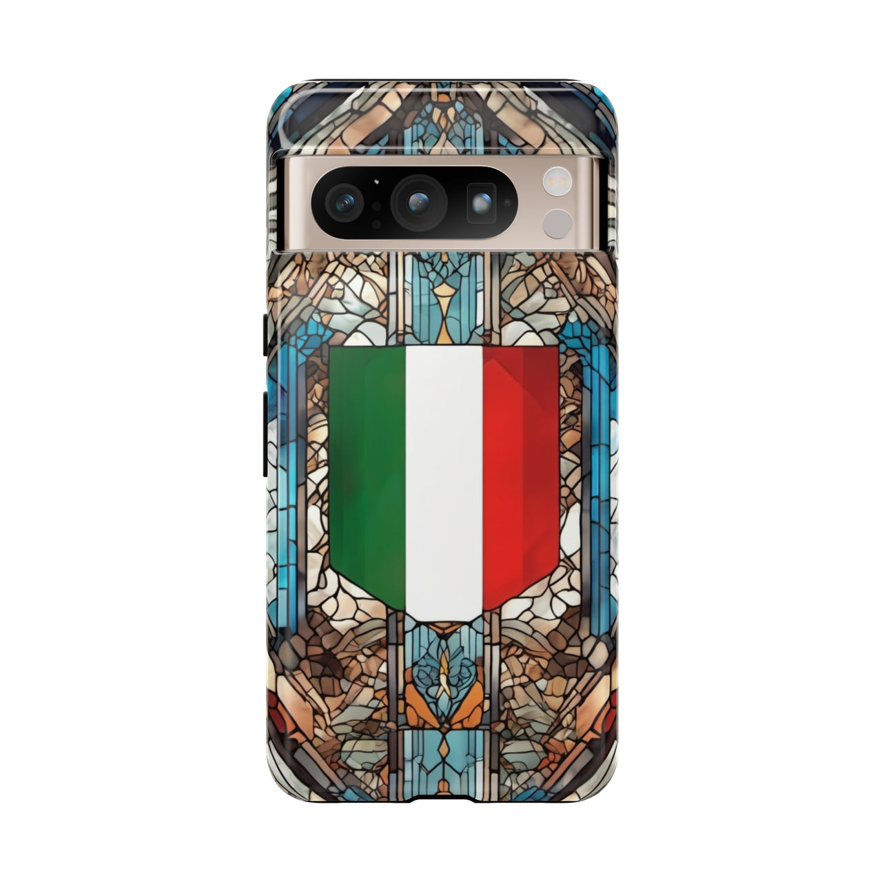 Coque Rigide iPhone - Blason italien et vitrail - Italie