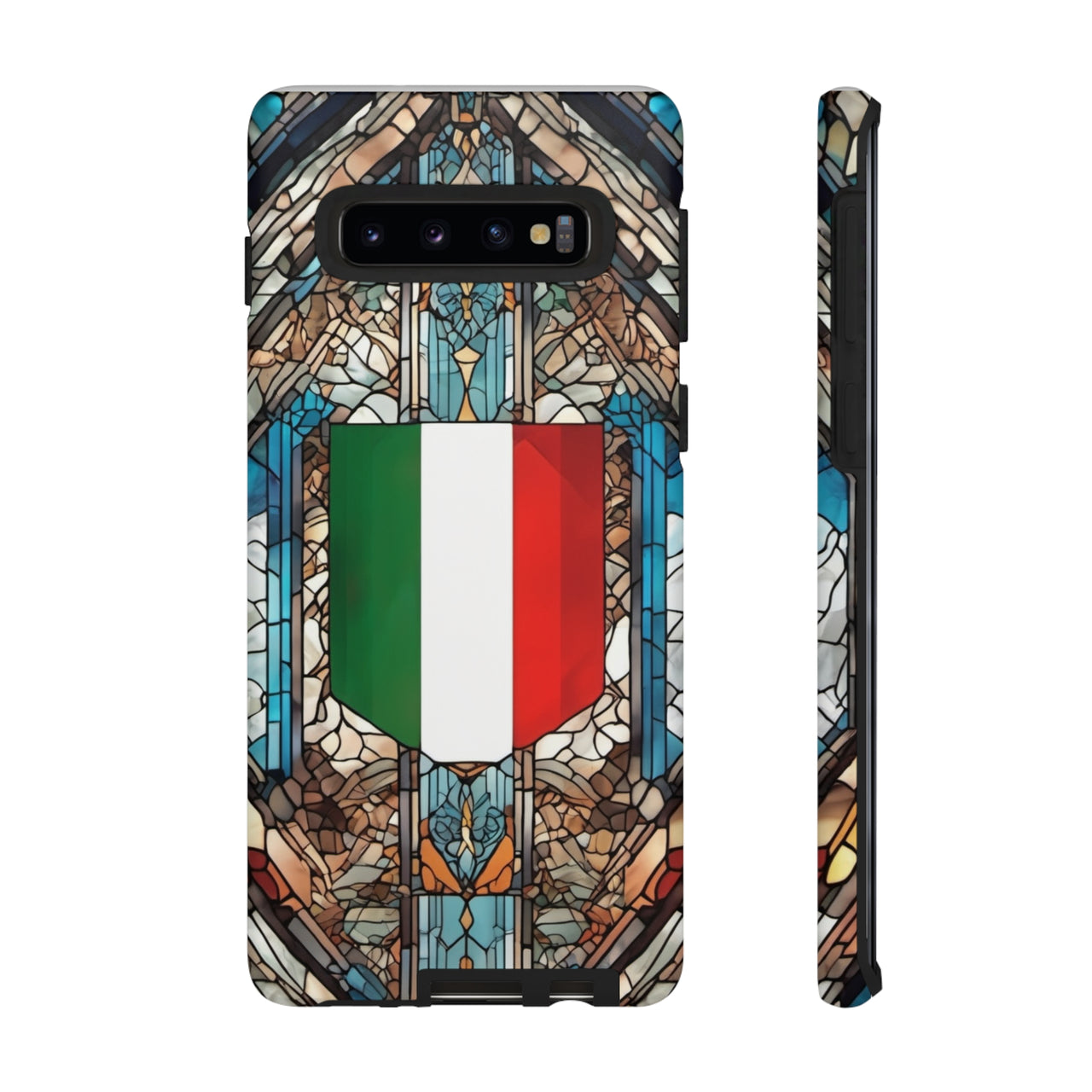 Coque Rigide iPhone - Blason italien et vitrail - Italie