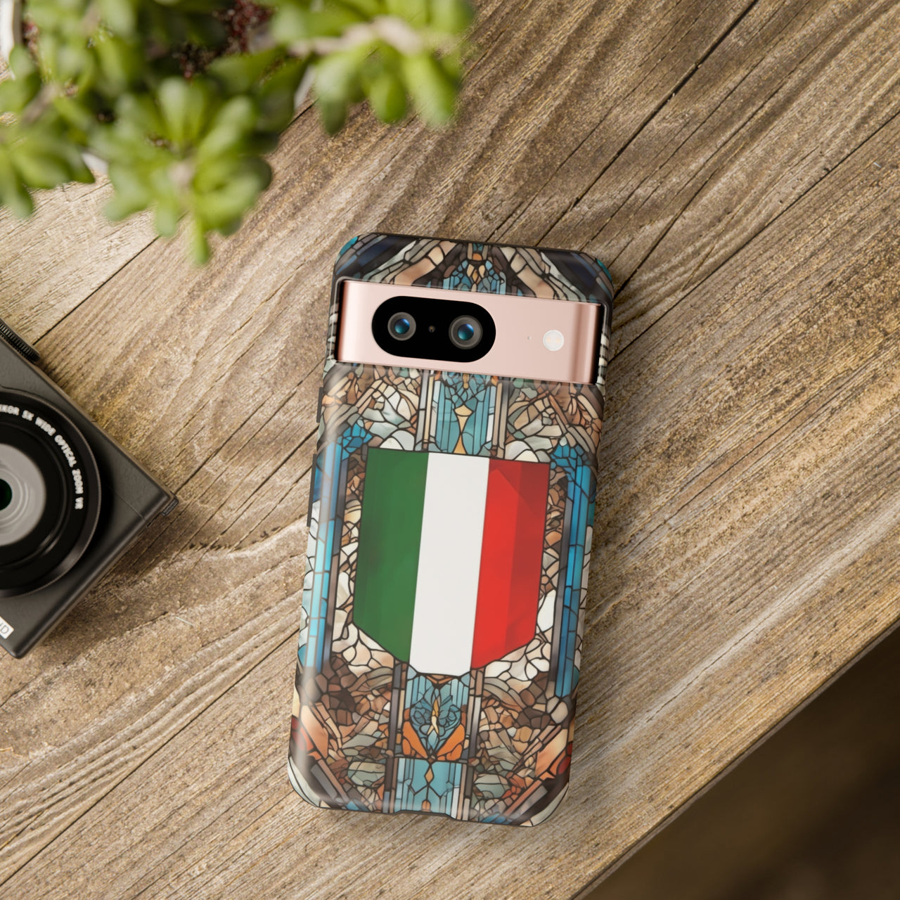 Coque Rigide iPhone - Blason italien et vitrail - Italie