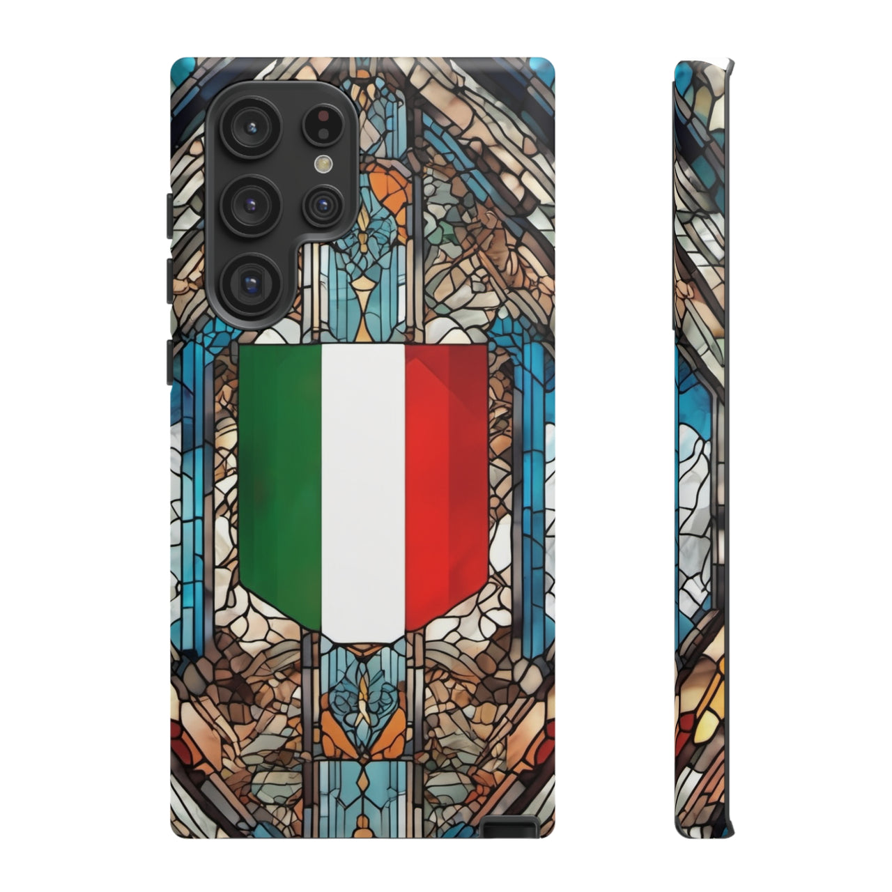 Coque Rigide iPhone - Blason italien et vitrail - Italie