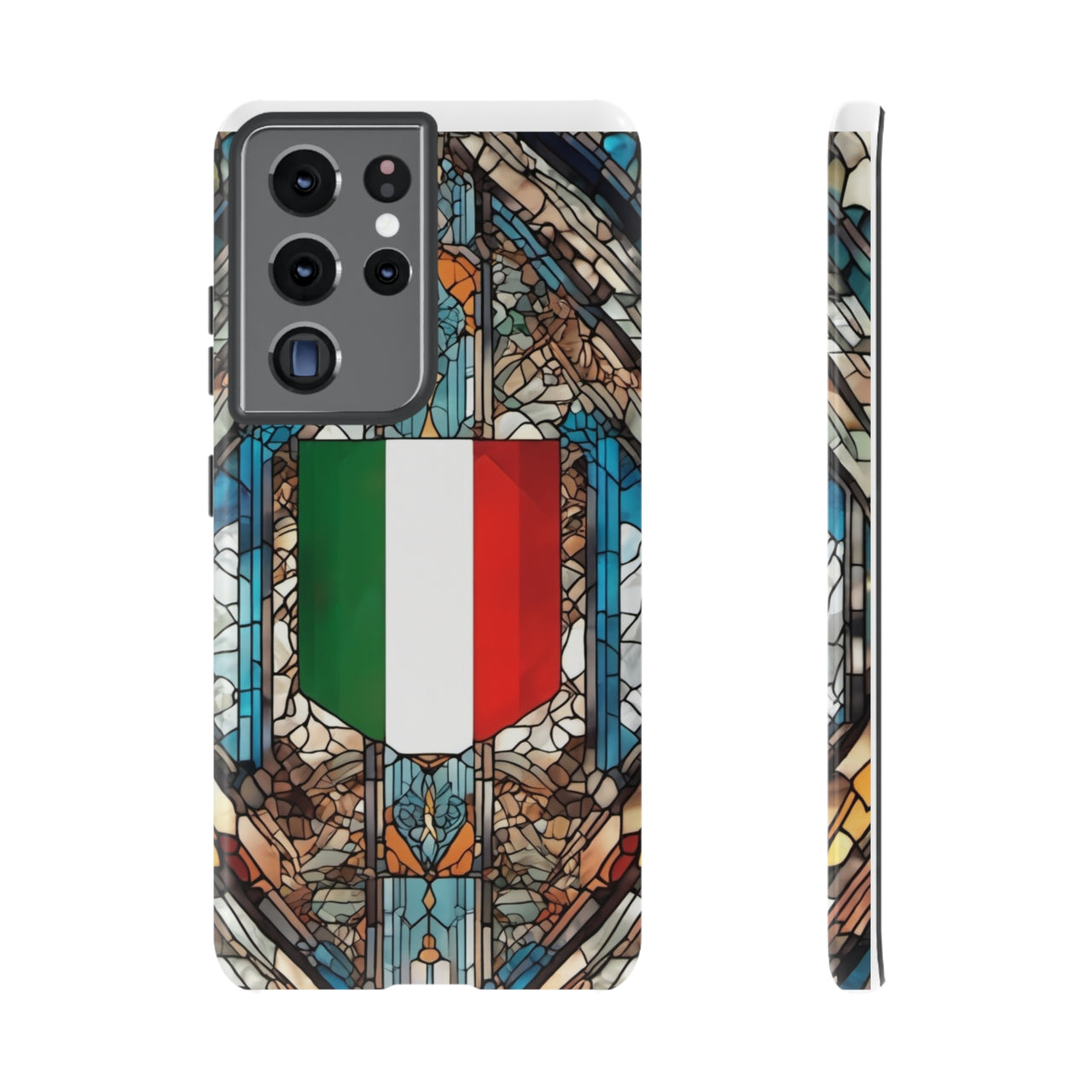 Coque Rigide iPhone - Blason italien et vitrail - Italie