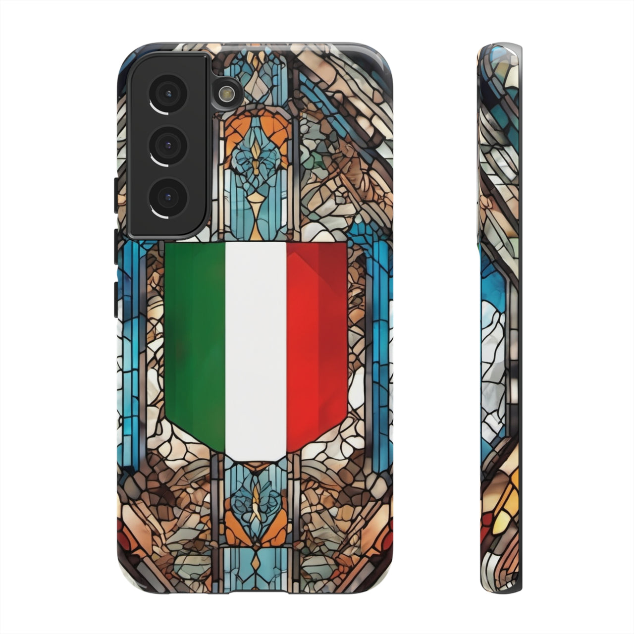 Coque Rigide iPhone - Blason italien et vitrail - Italie