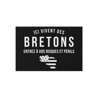 Thumbnail for Tapis paillasson Bretagne - Ici vivent des Bretons, humour