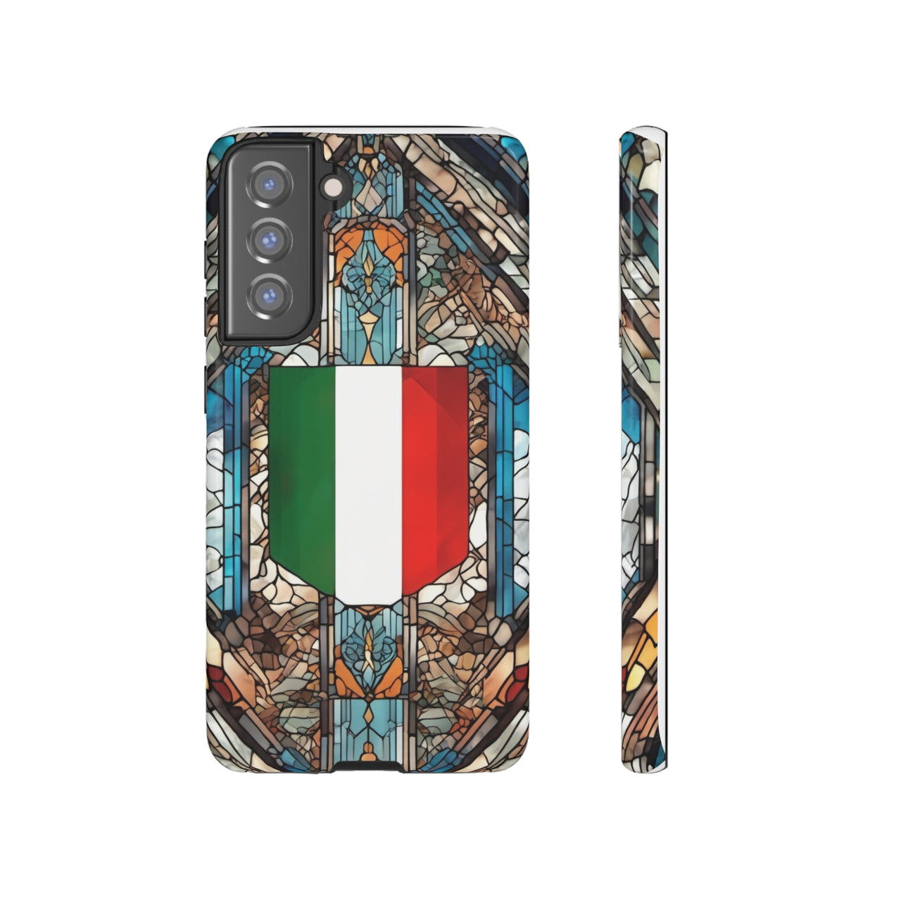 Coque Rigide iPhone - Blason italien et vitrail - Italie