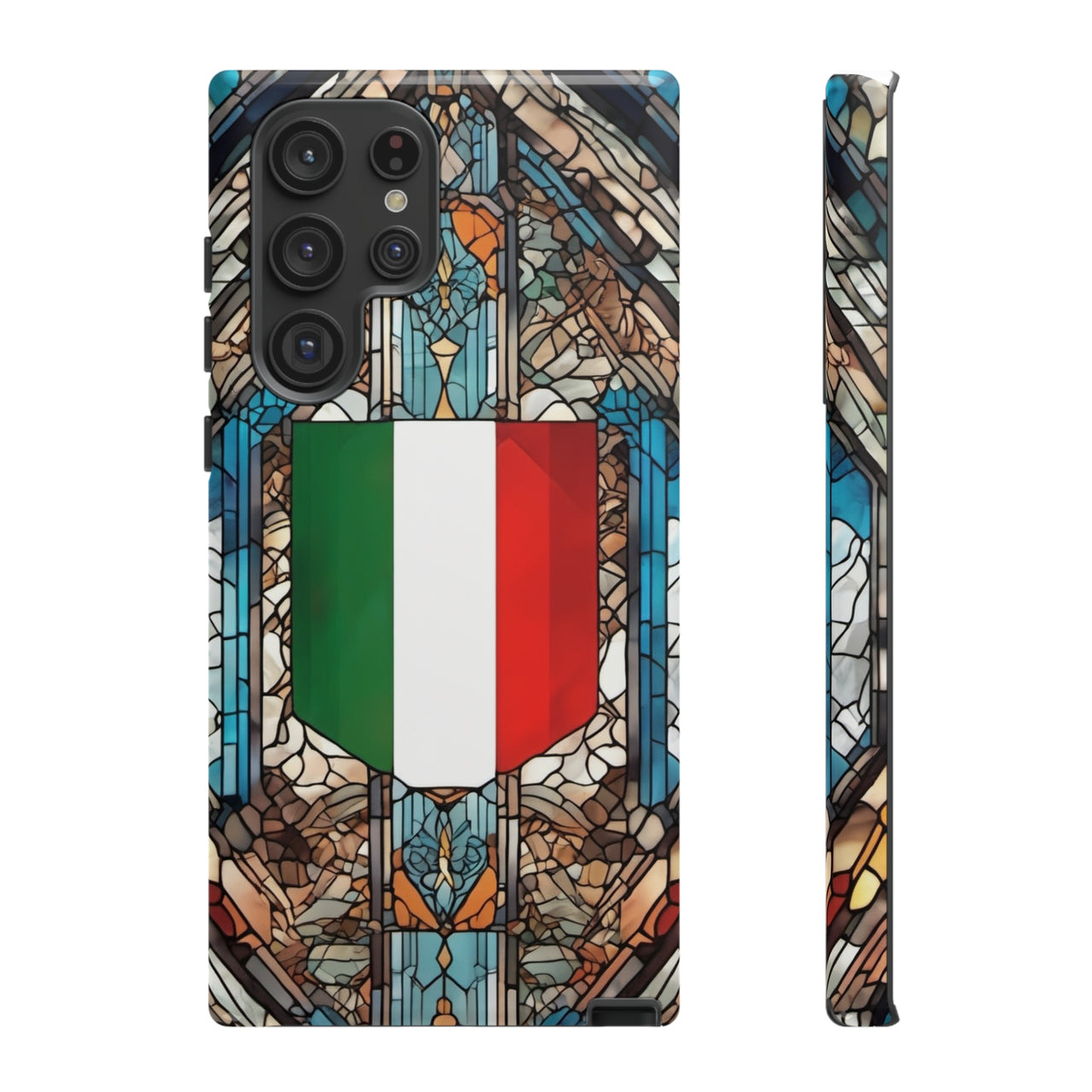 Coque Rigide iPhone - Blason italien et vitrail - Italie