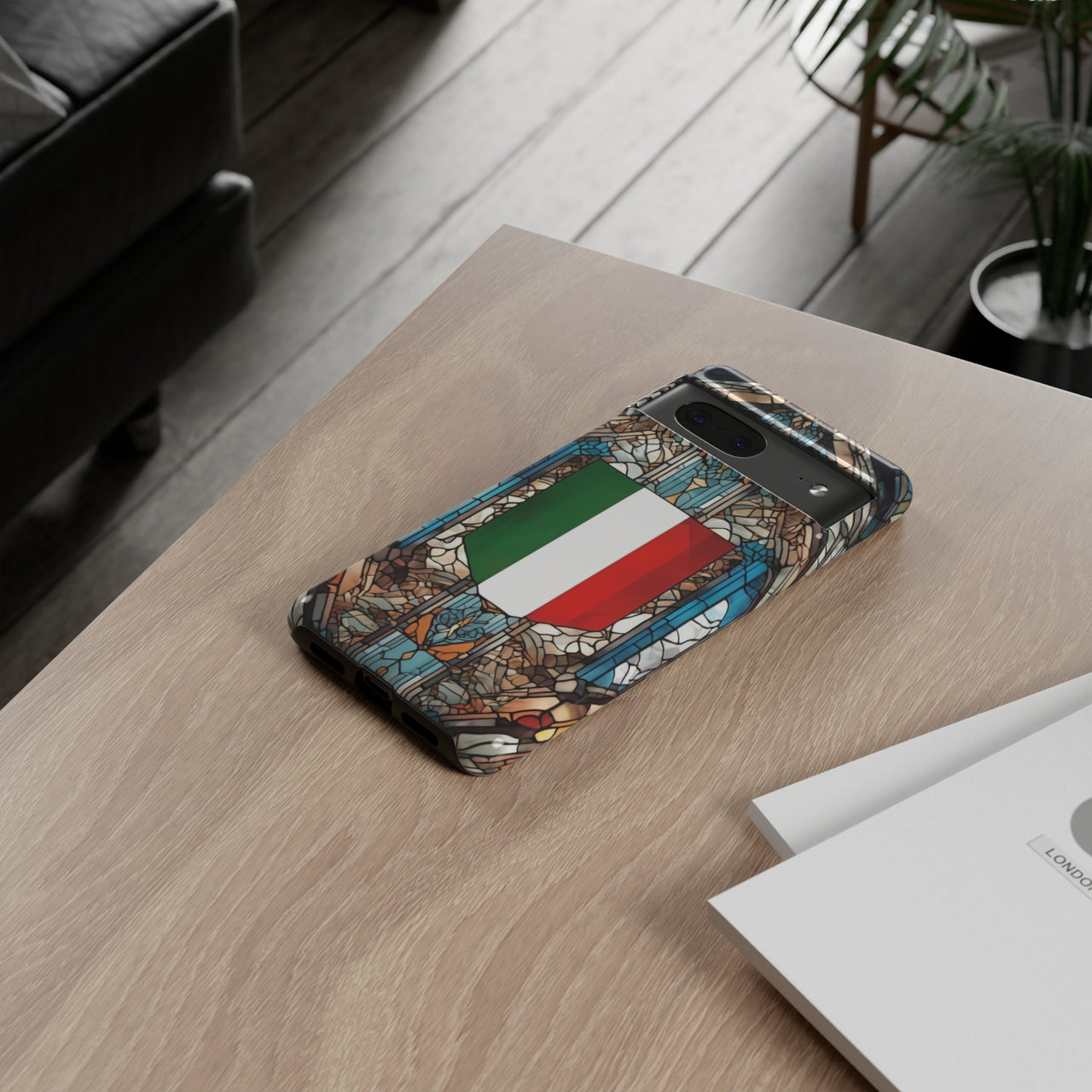 Coque Rigide iPhone - Blason italien et vitrail - Italie