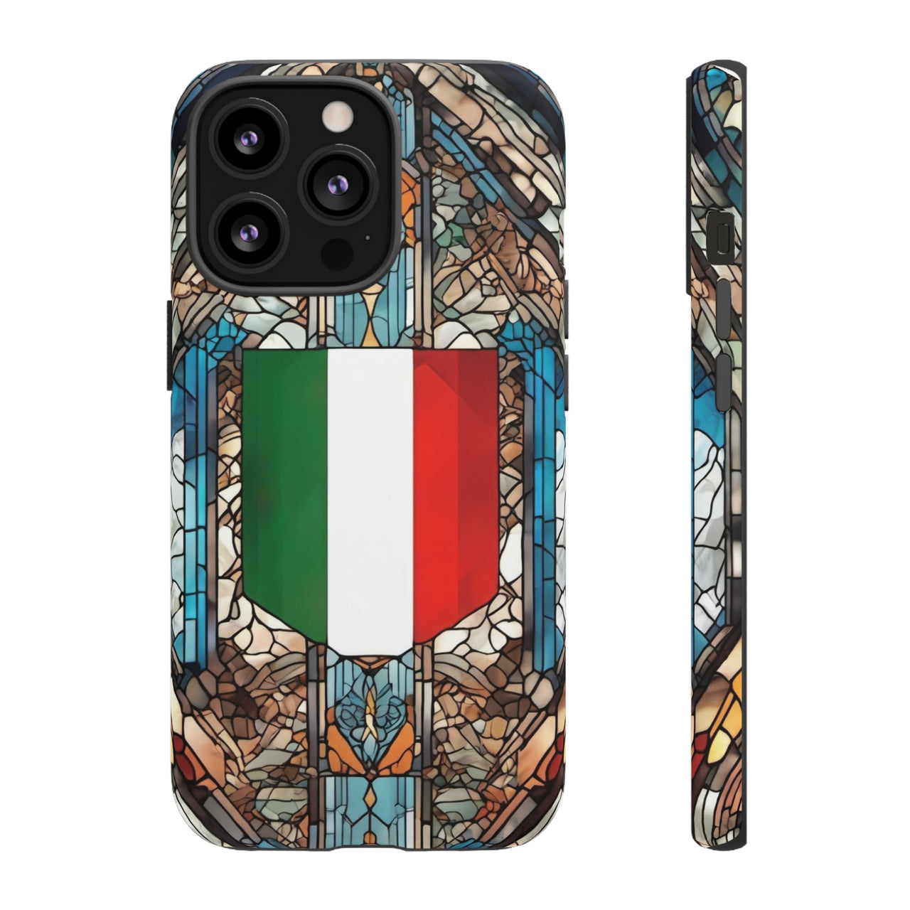 Coque Rigide iPhone - Blason italien et vitrail - Italie