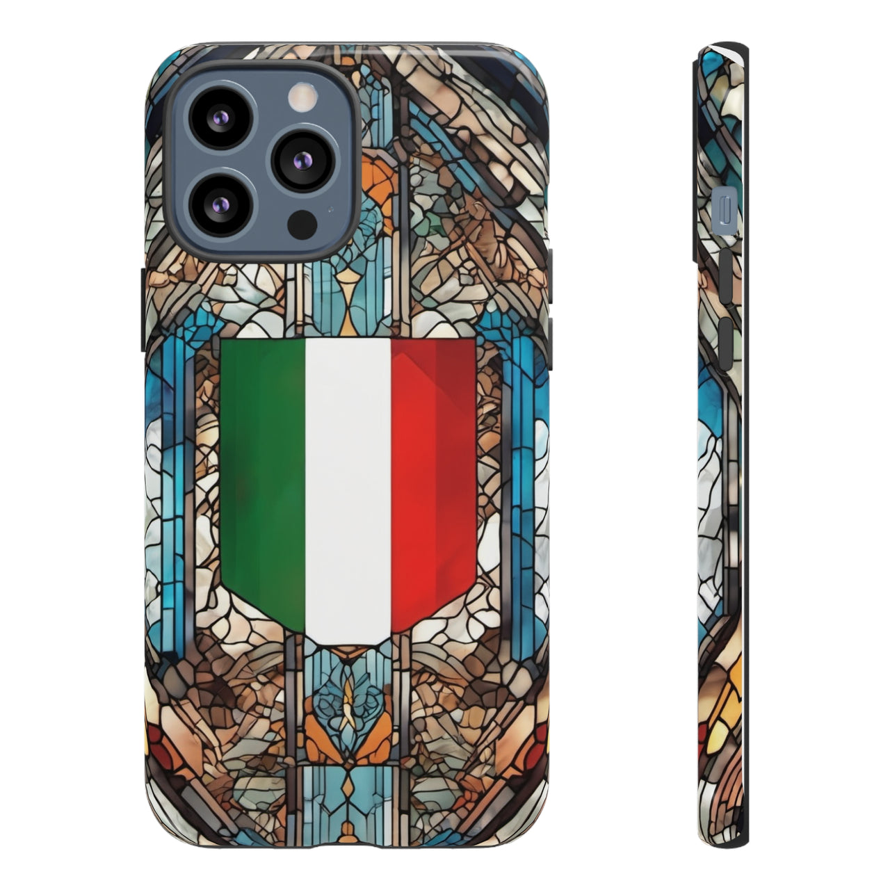 Coque Rigide iPhone - Blason italien et vitrail - Italie